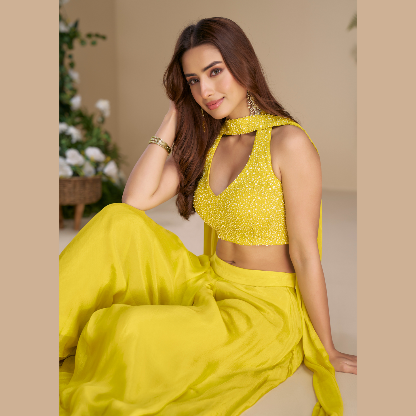 Chandani Haldi festive lehenga