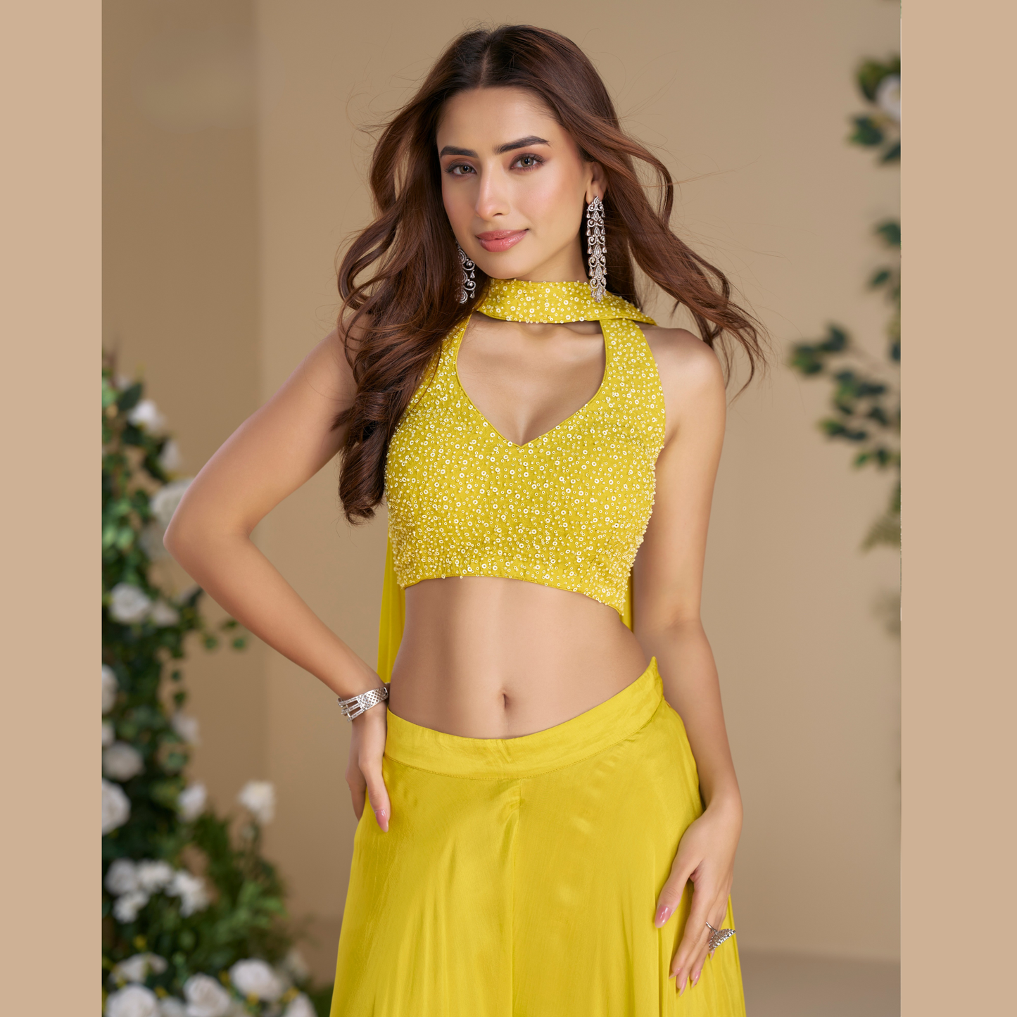 Chandani Haldi festive lehenga