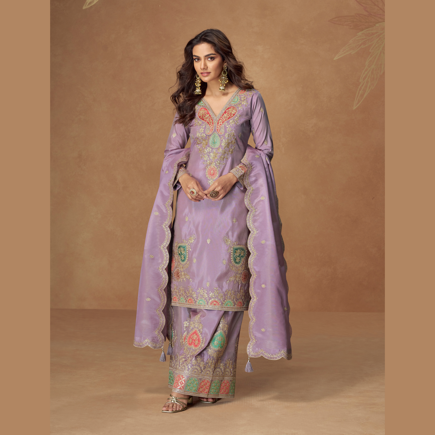 Lavya Kurta with Palazzo & Dupatta Set
