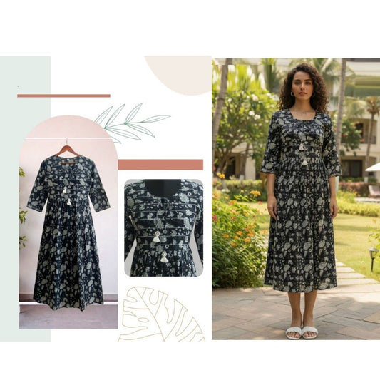 Saanvi Flowy Cotton Maxi Dress
