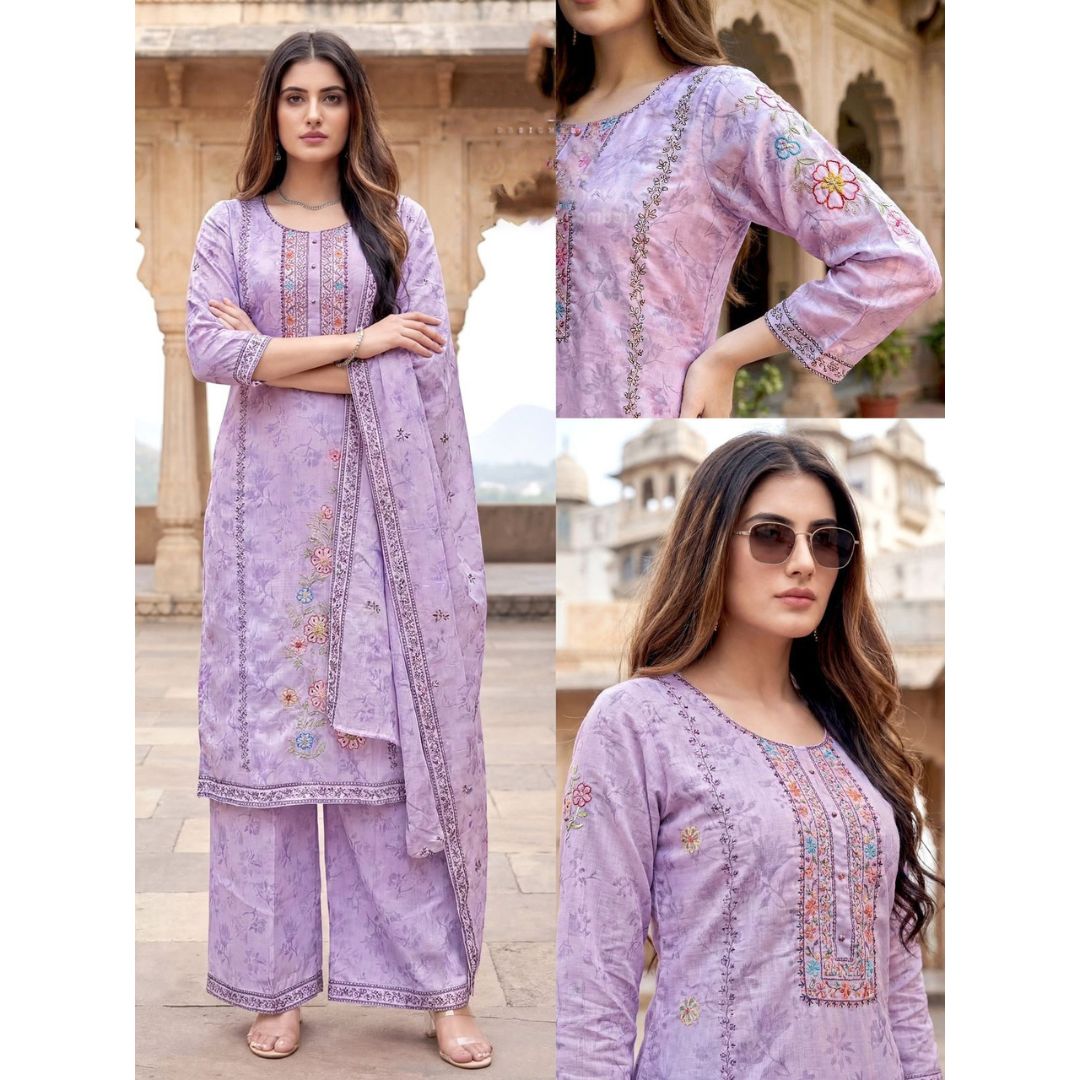 Graceful Embroidered Summer Set