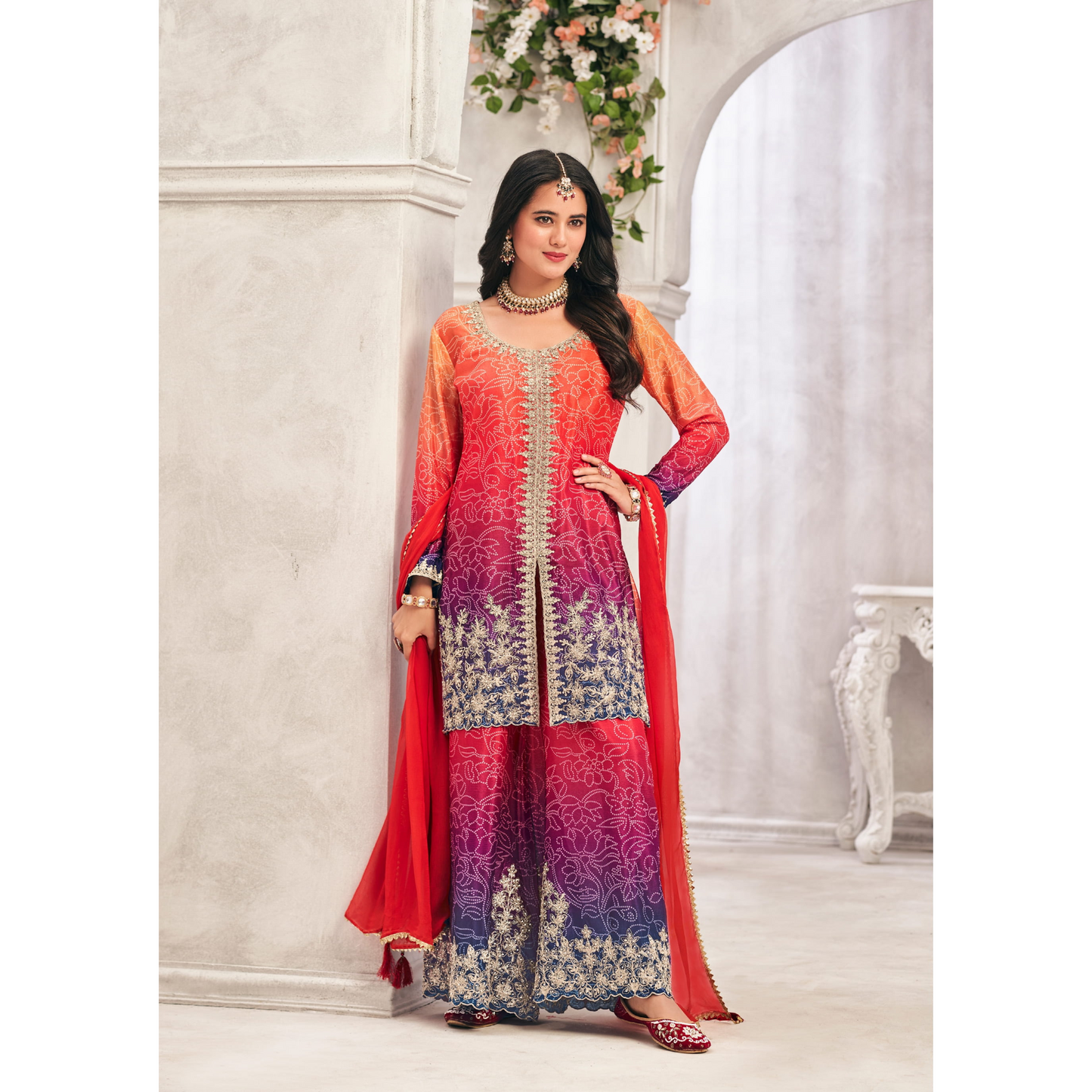 Zeenat Chinon Salwar Suit Set