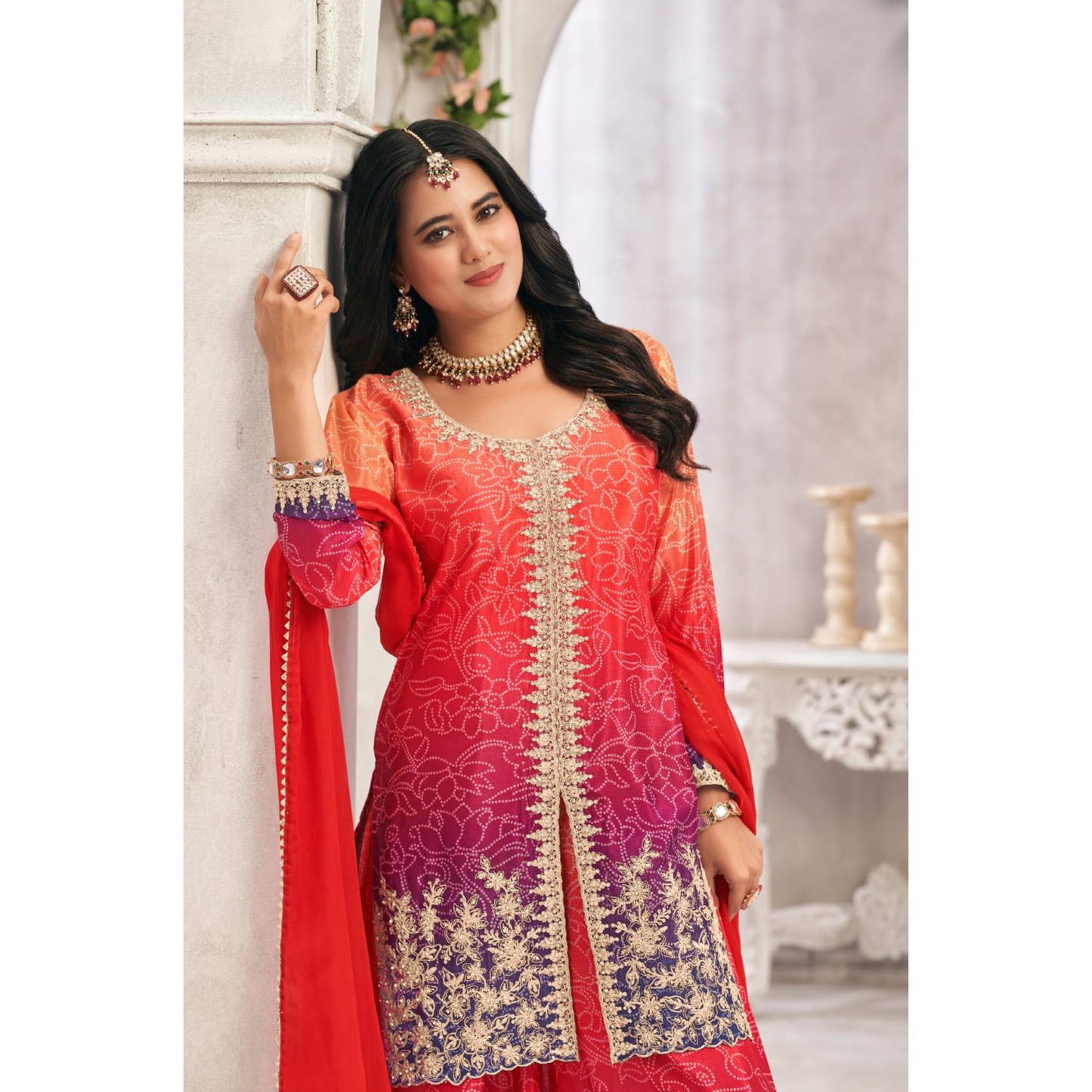 Zeenat Chinon Salwar Suit Set