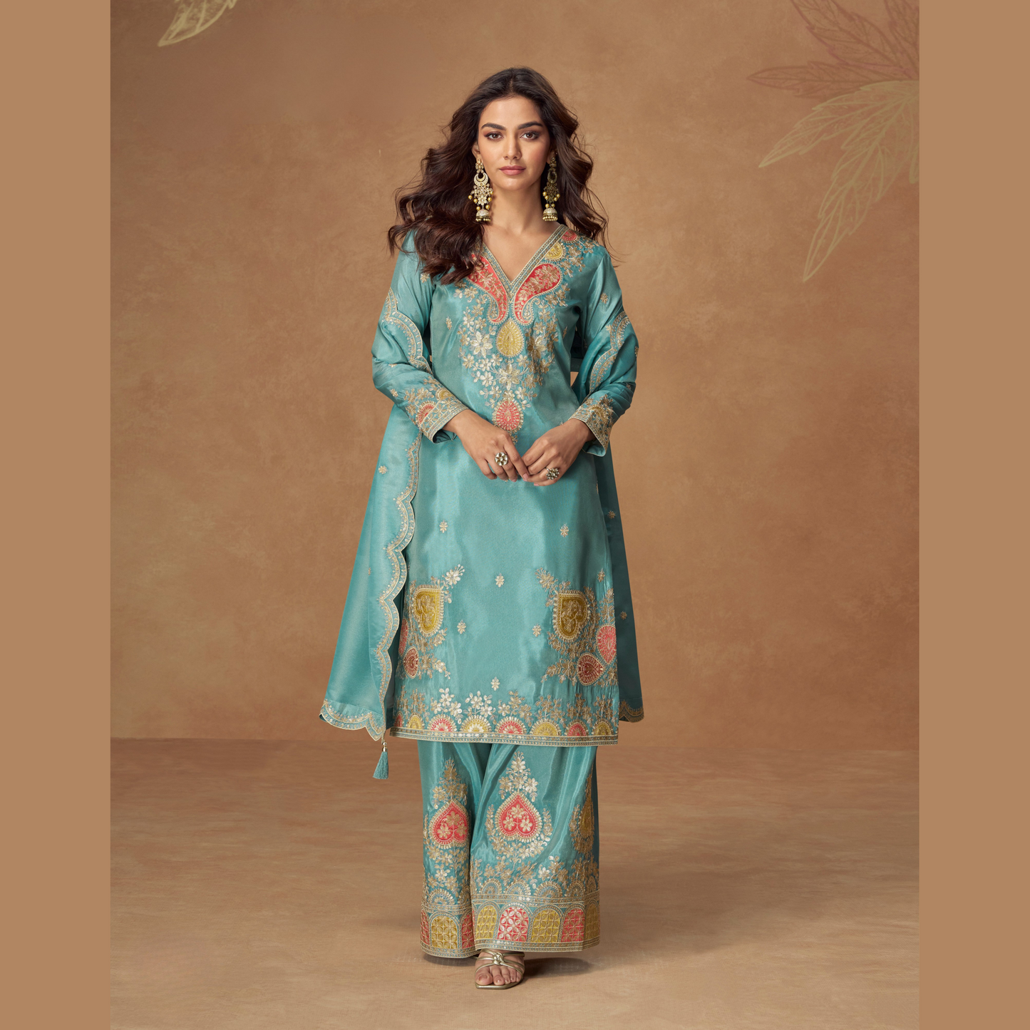 Tarini Kurta with Palazzo & Dupatta Set