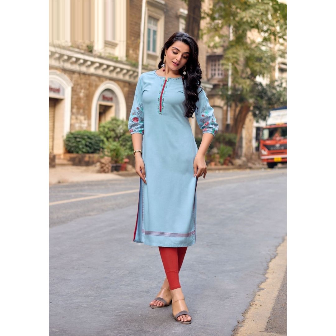 Meher A-Line Rayon Kurti