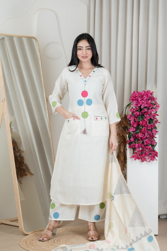 Zariya Luxe Roman A-Line Handwork Set