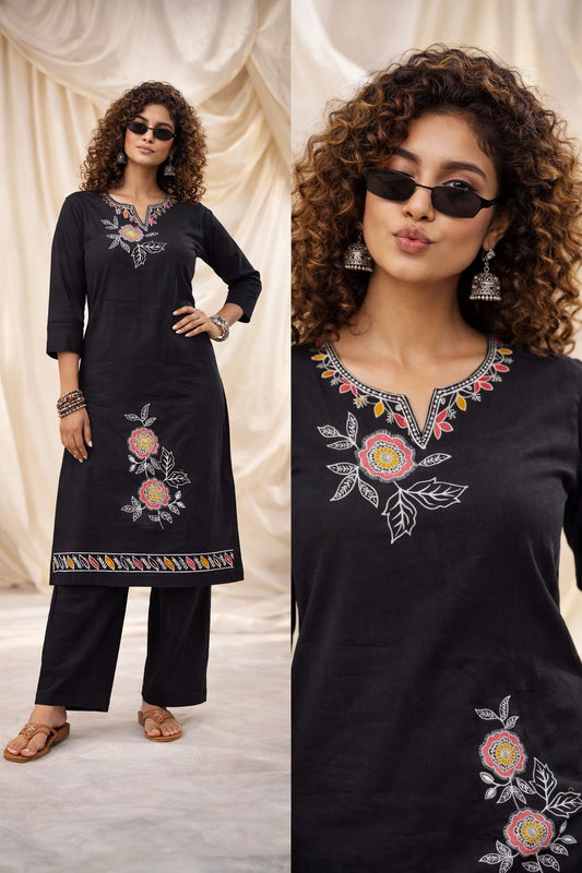 Gulnaar Cotton Embroidered Co-ord Set