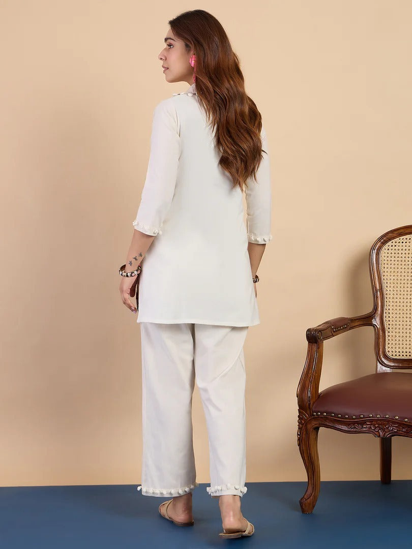 Prakriti Khadi Embroidered Kurta Set”