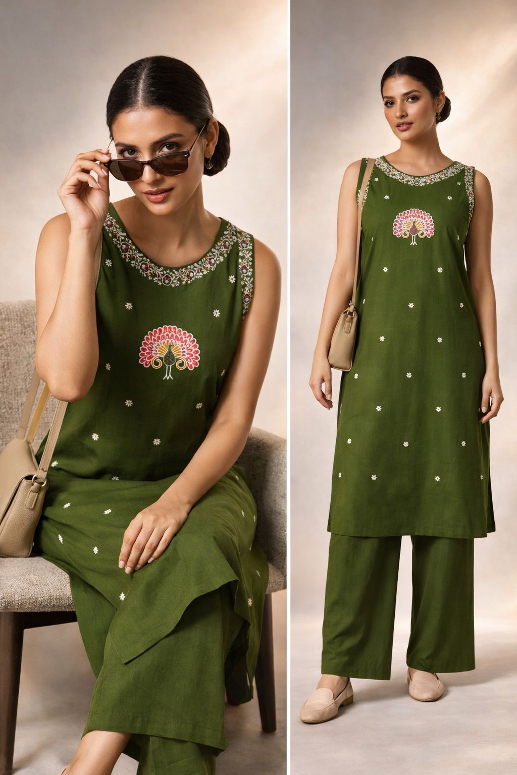 Summer Glow Cotton Embroidered Co-ord Set Vol 2