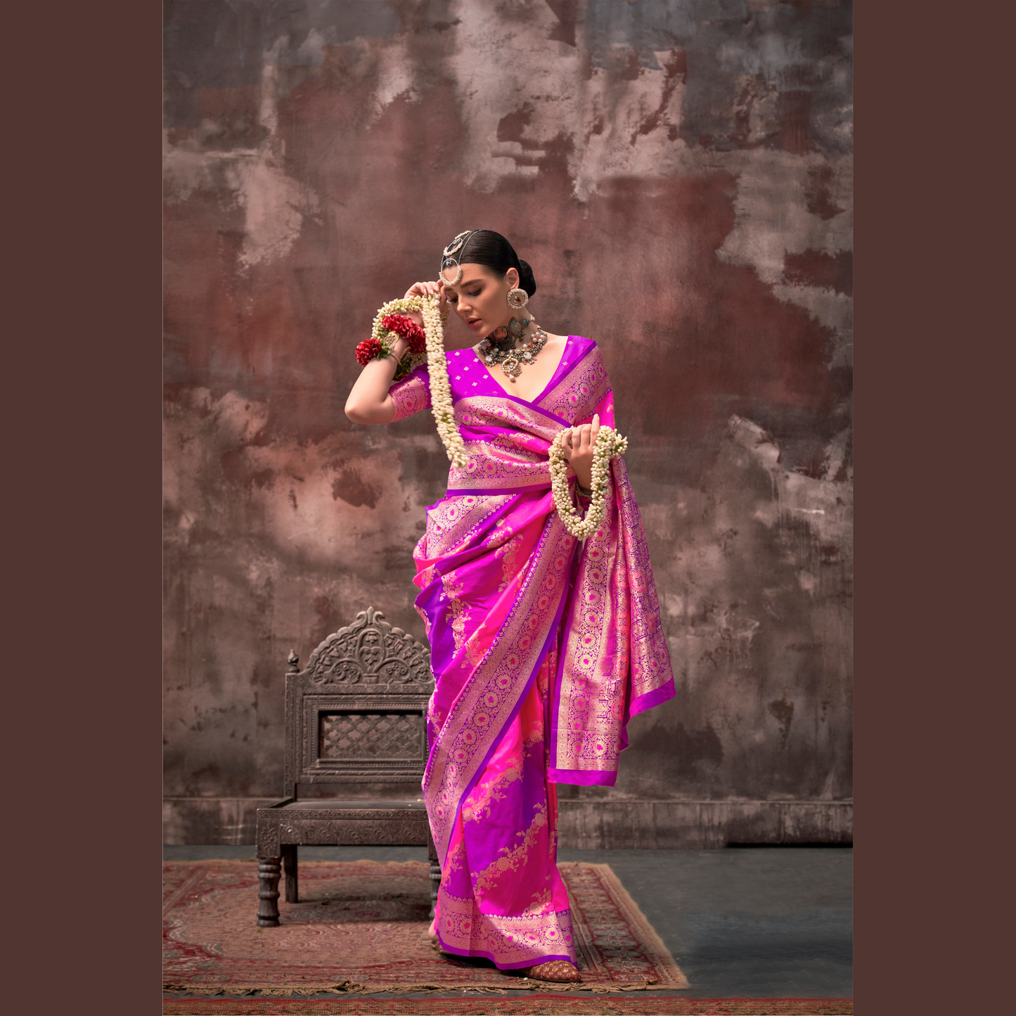 Rajwada Rangkaat Weaving Silk Saree