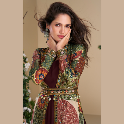 Maroon Mélange Shrug