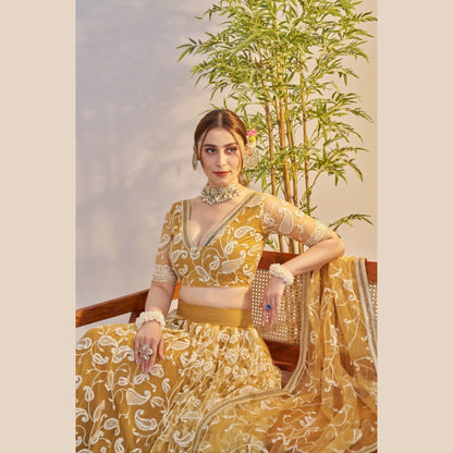 Mulberry Zardozi Lehenga
