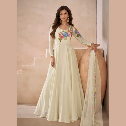 Anarkali suits with intricate embroidery