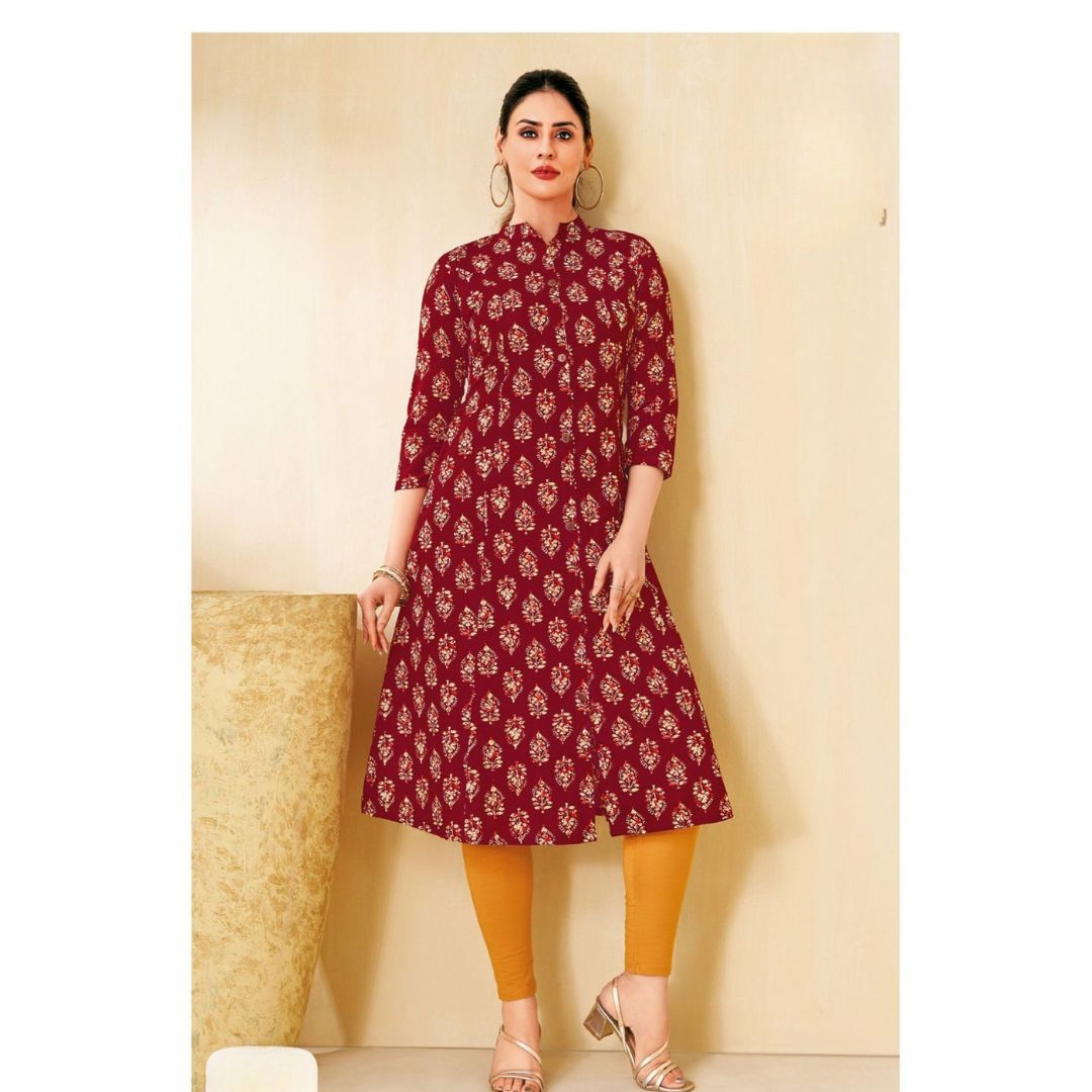 Satrangi Cotton A-Line Flare Kurti
