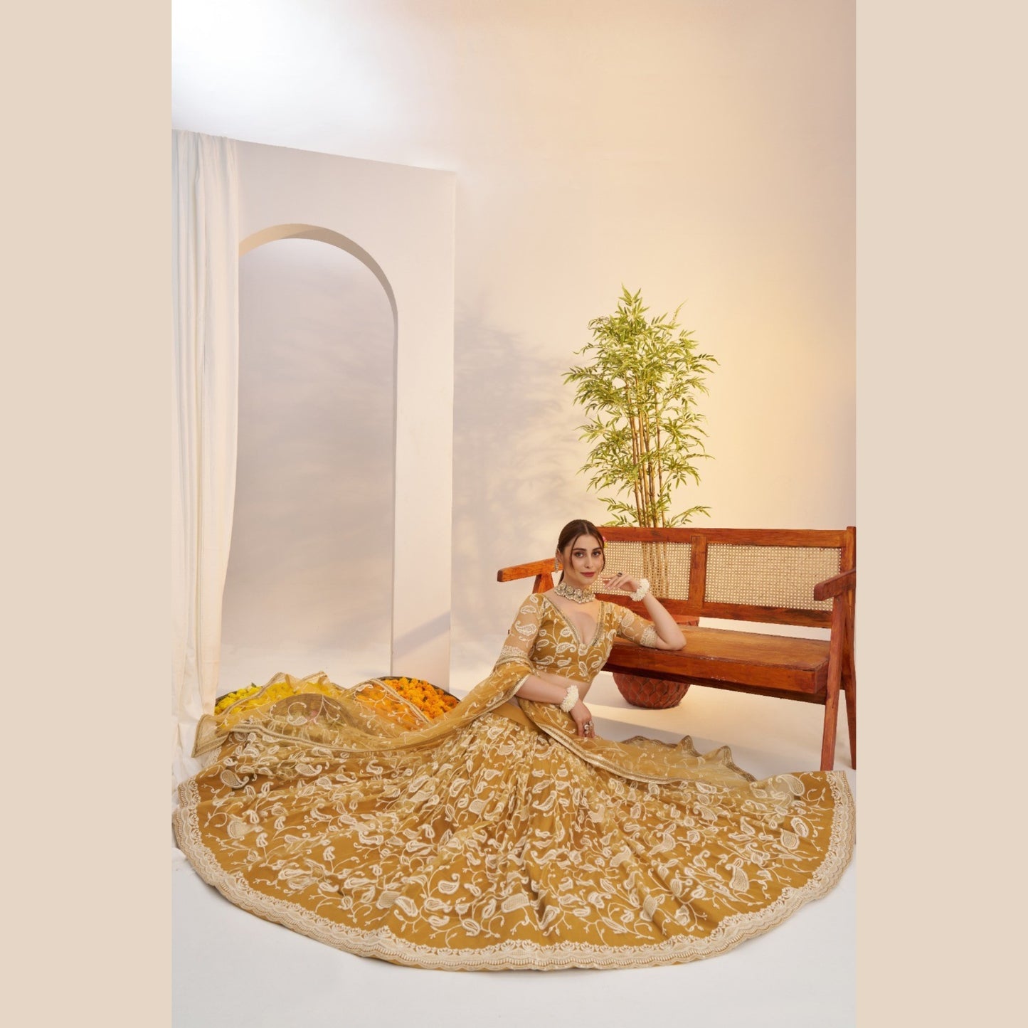 Mulberry Zardozi Lehenga