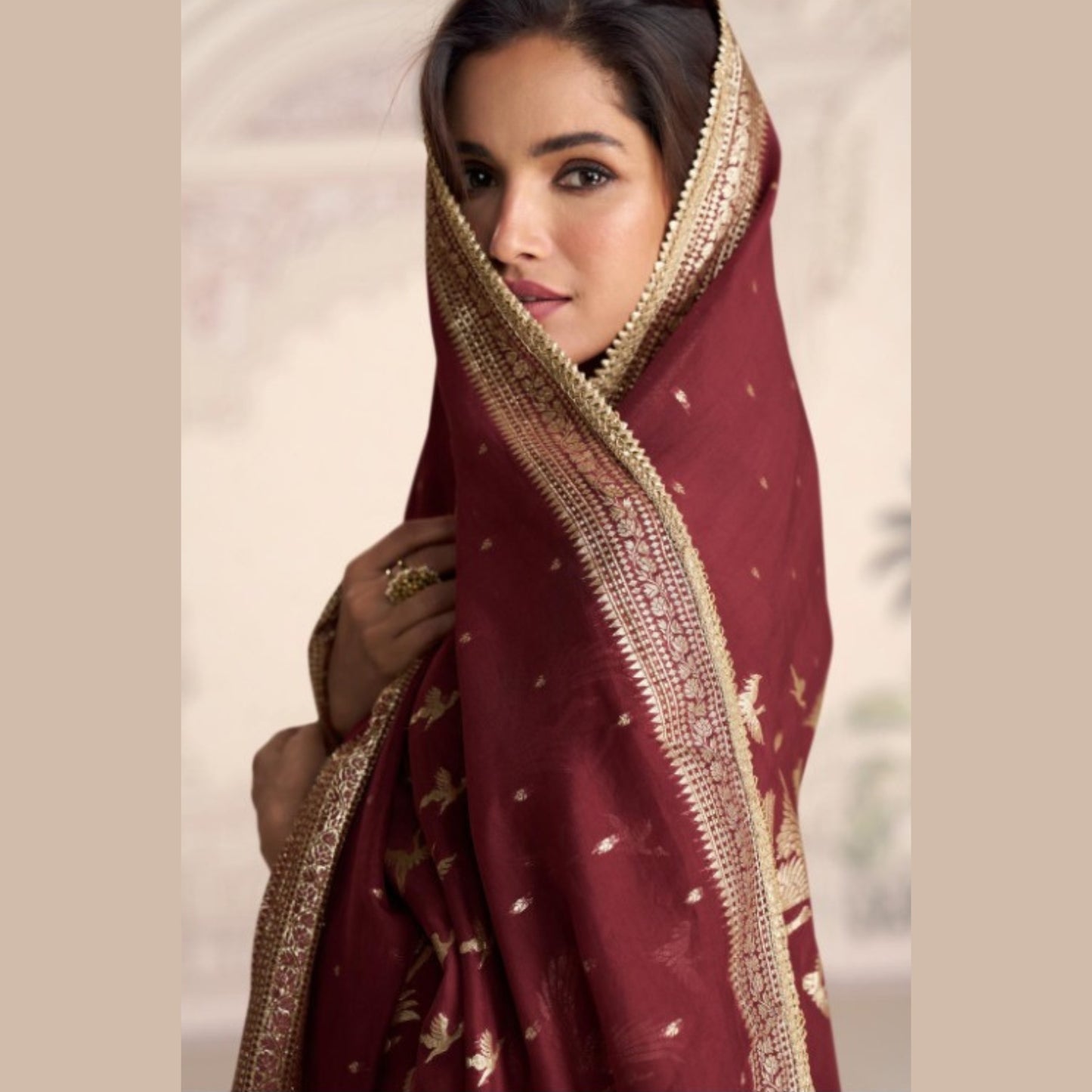 Ishara Royal Embroidered Gown