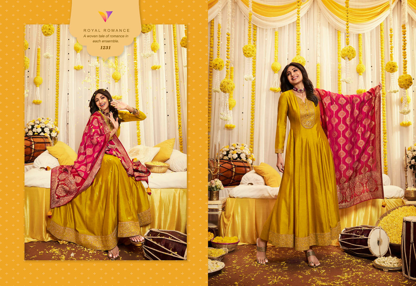 Saffron Elegance: Haldi Celebration Ensemble