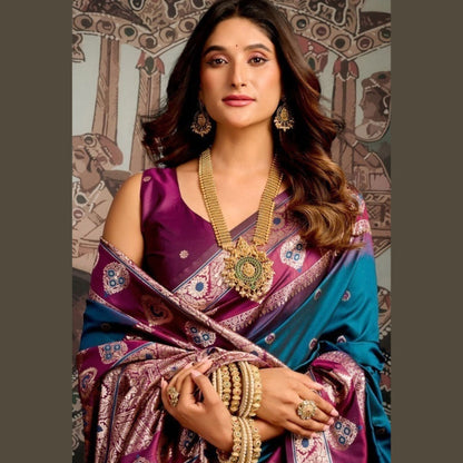 Kumudini Regal Zari Drape Saree