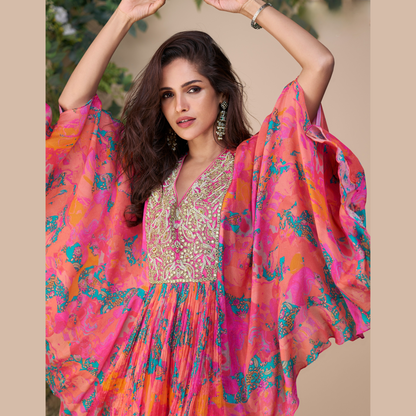 Phulkari Mehfil Kurta with Palazzo set