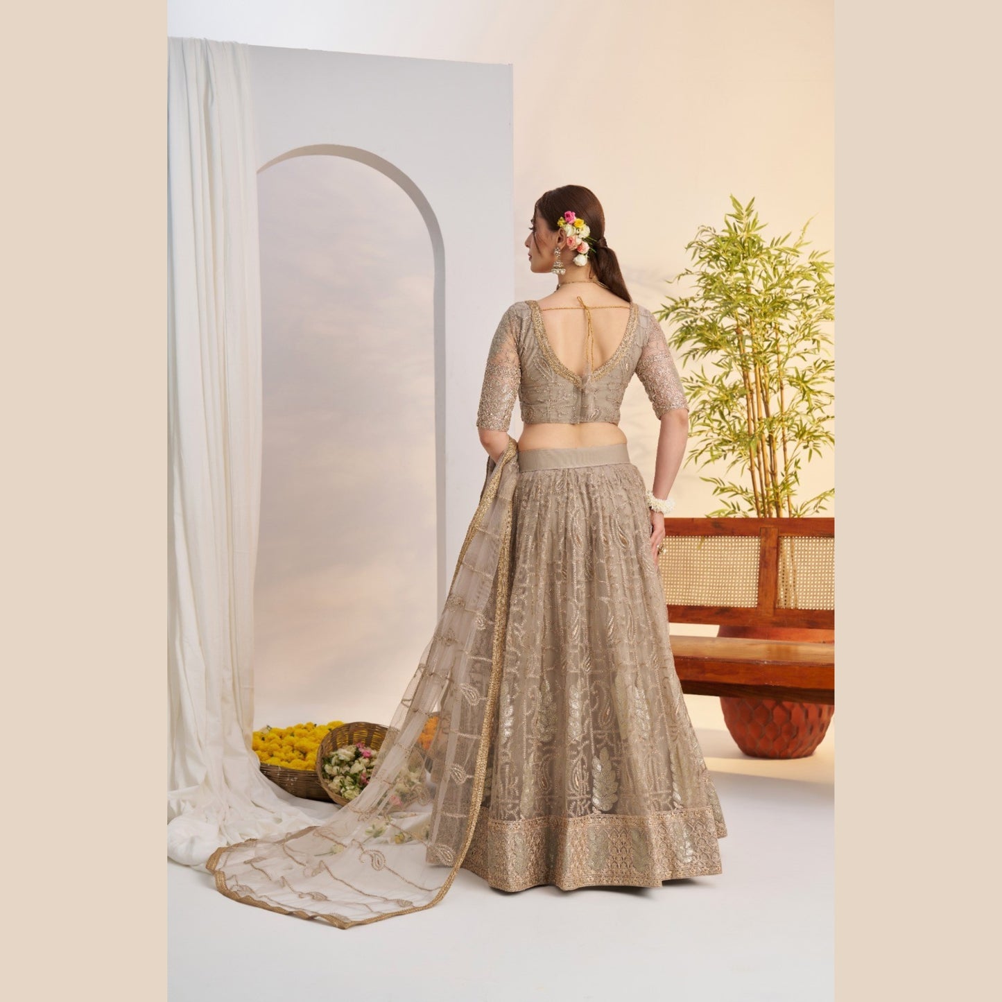 Marigold Gota Lehenga