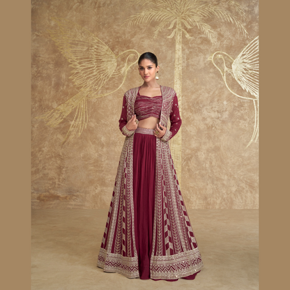 Moonlit Grace Silk Attire