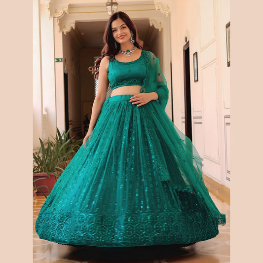 Emerald Dream Sequin Lehenga
