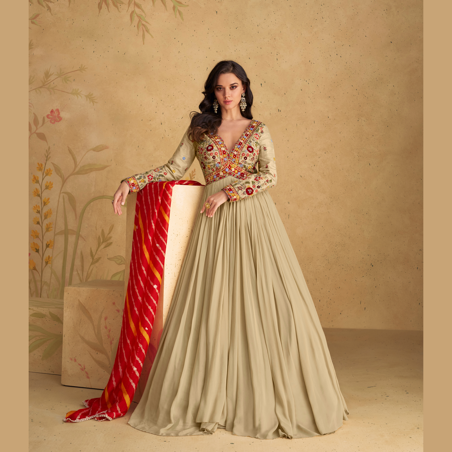 Golden Anarkali Aura