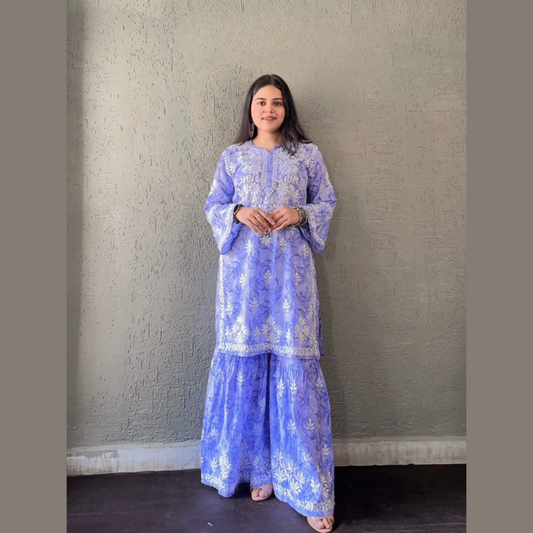 Gulbahaar Grace lucknowi elegance and soft Mal Mal fabric
