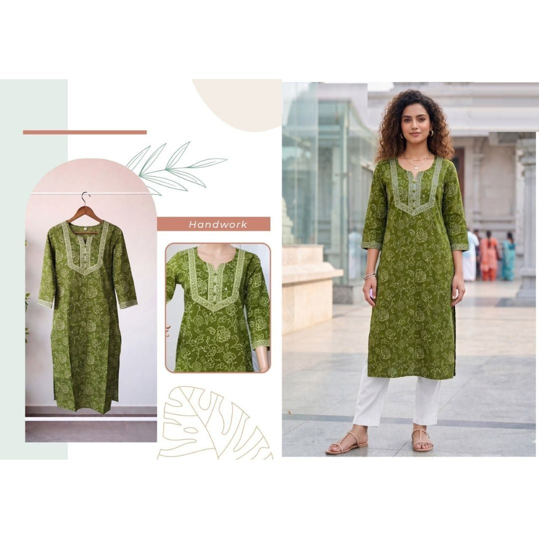 Everyday Grace Cotton A-Line Kurti