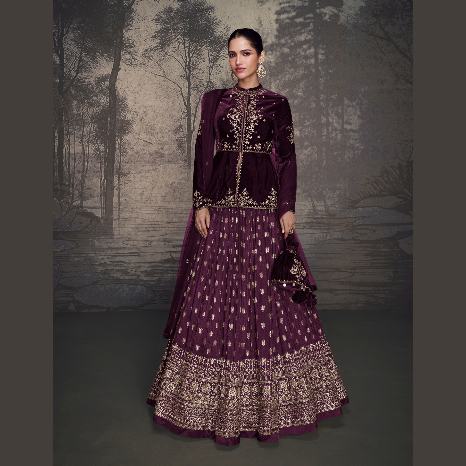 JOSEMOON/VELVET SEAM DRESS