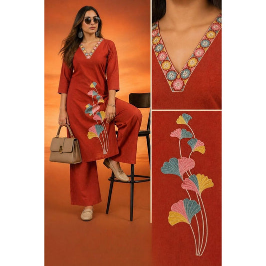 Saanvi Cotton Embroidered Set