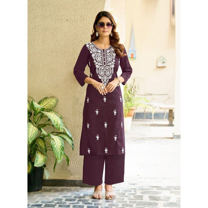Noor Chikankari-Style Cotton Co-Ord Set