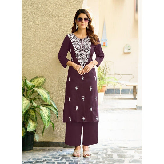 Noor Chikankari-Style Cotton Co-Ord Set