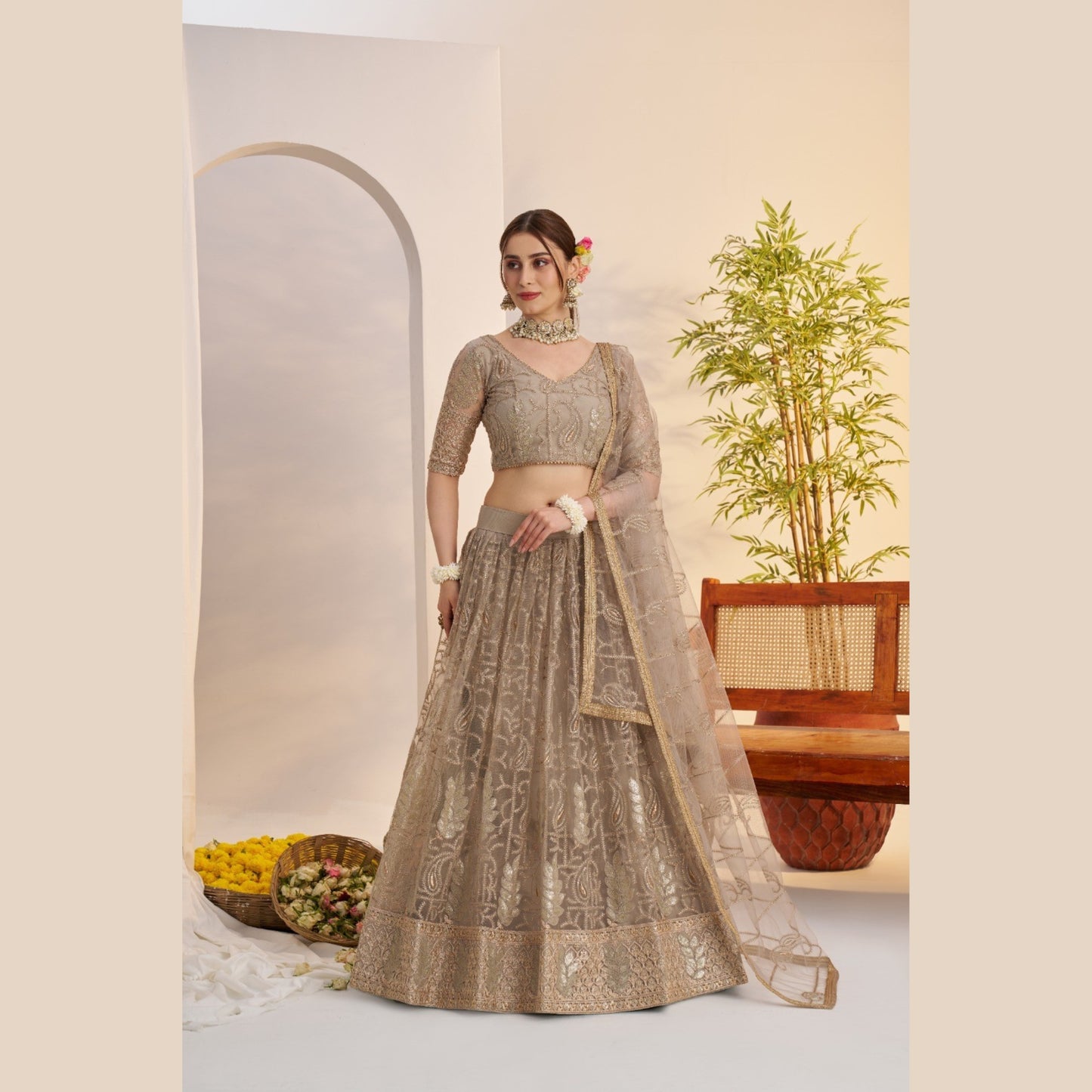 Marigold Gota Lehenga