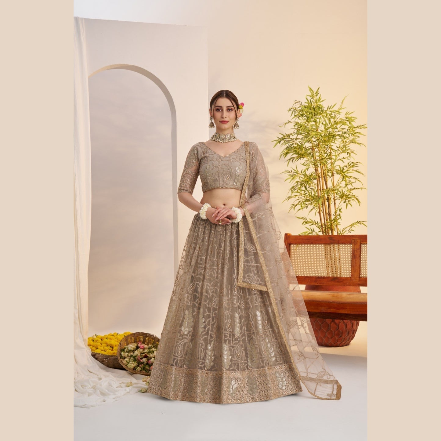 Marigold Gota Lehenga
