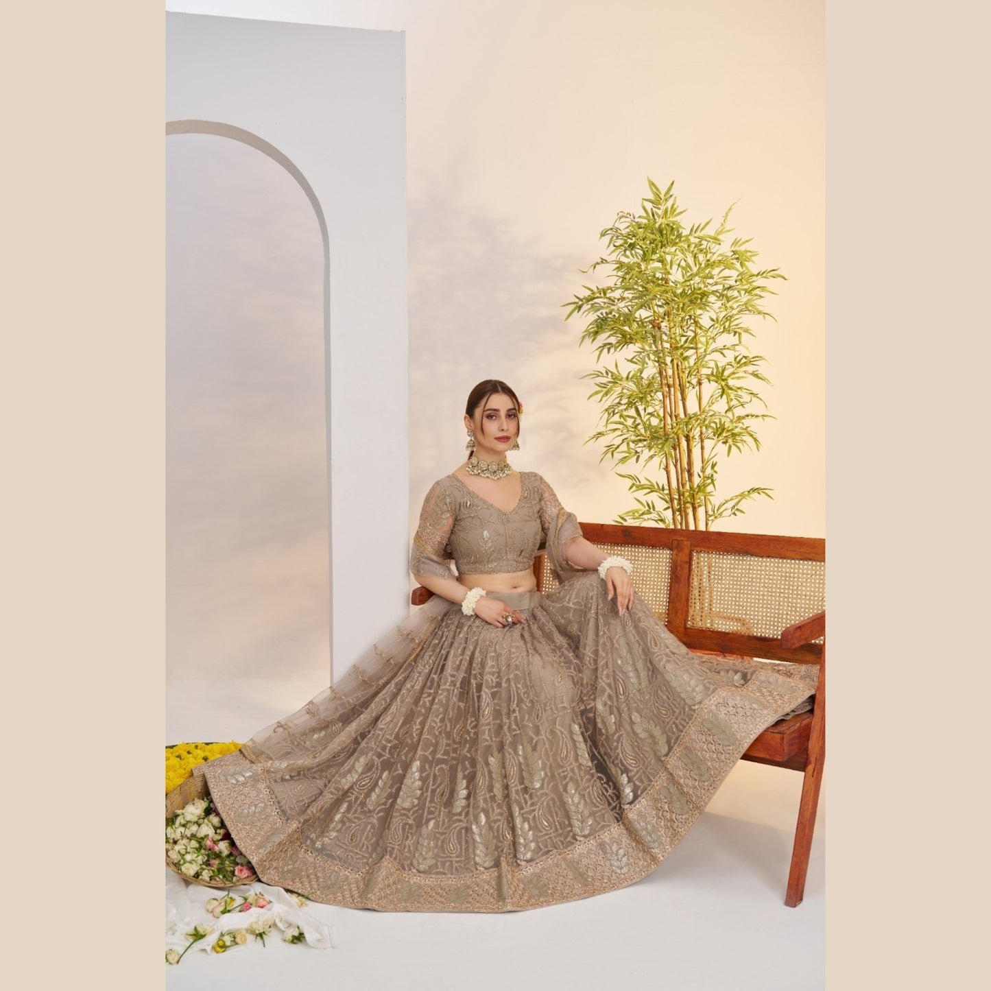 Marigold Gota Lehenga