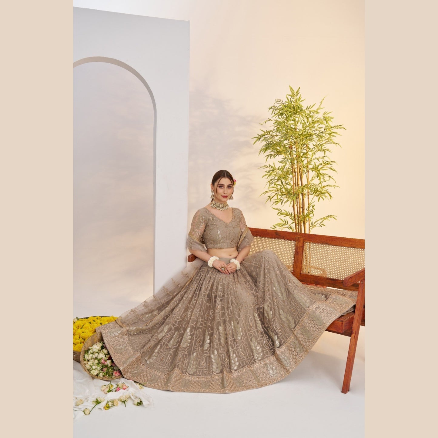 Marigold Gota Lehenga