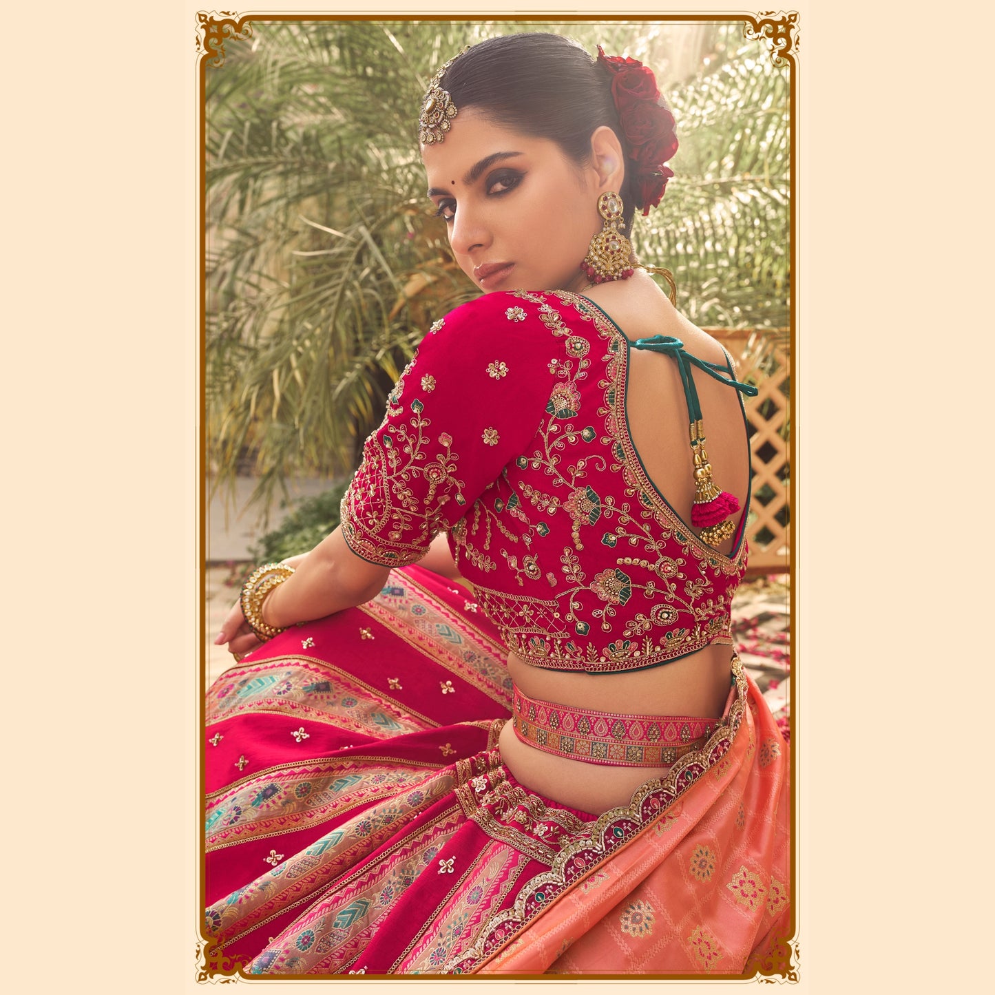 Swarangi Banarasi Silken Bride Lehenga Set