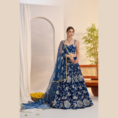 Isfahan Noir Lehenga