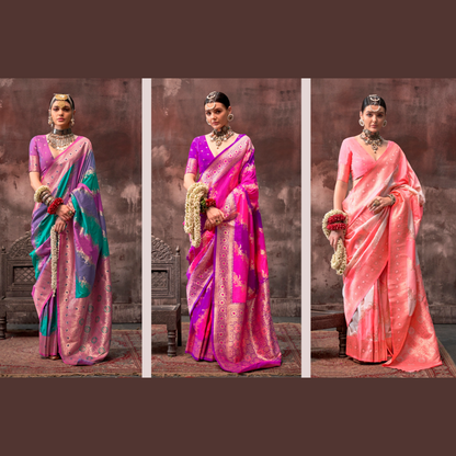 Rajwada Rangkaat Weaving Silk Saree