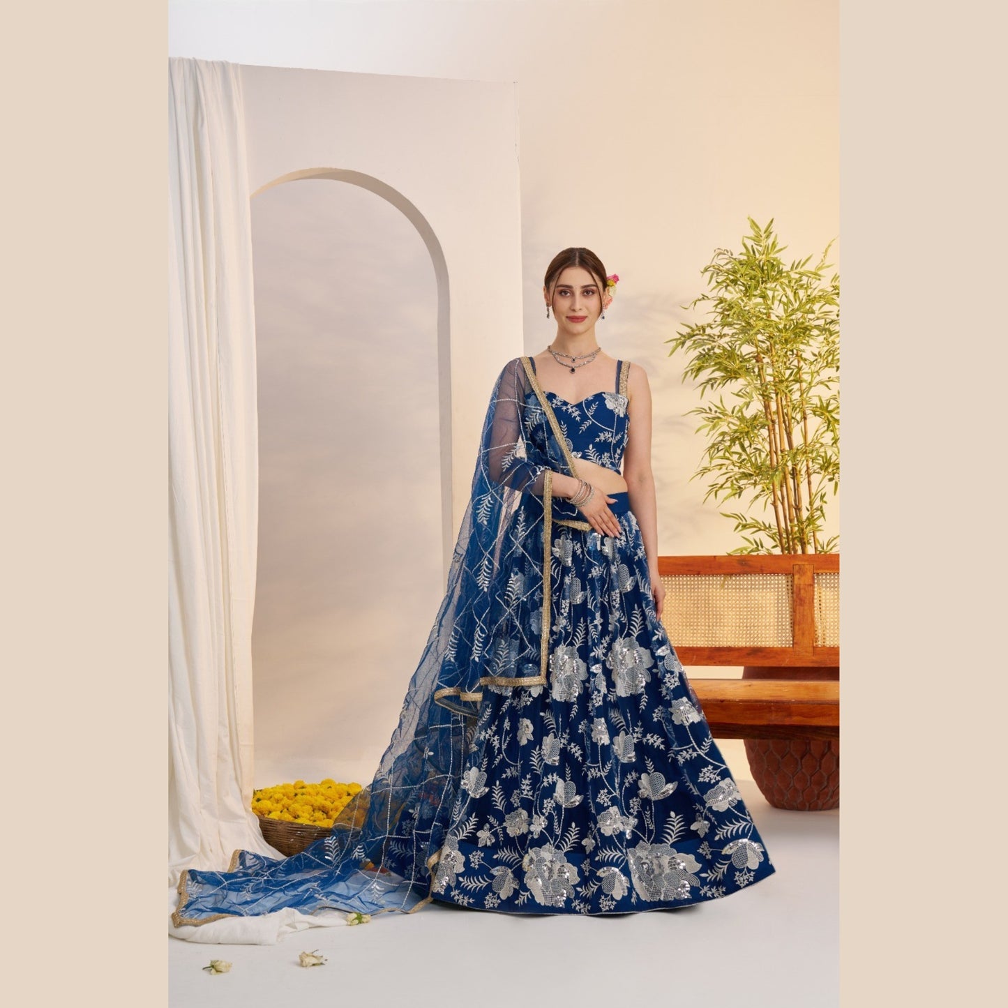 Isfahan Noir Lehenga