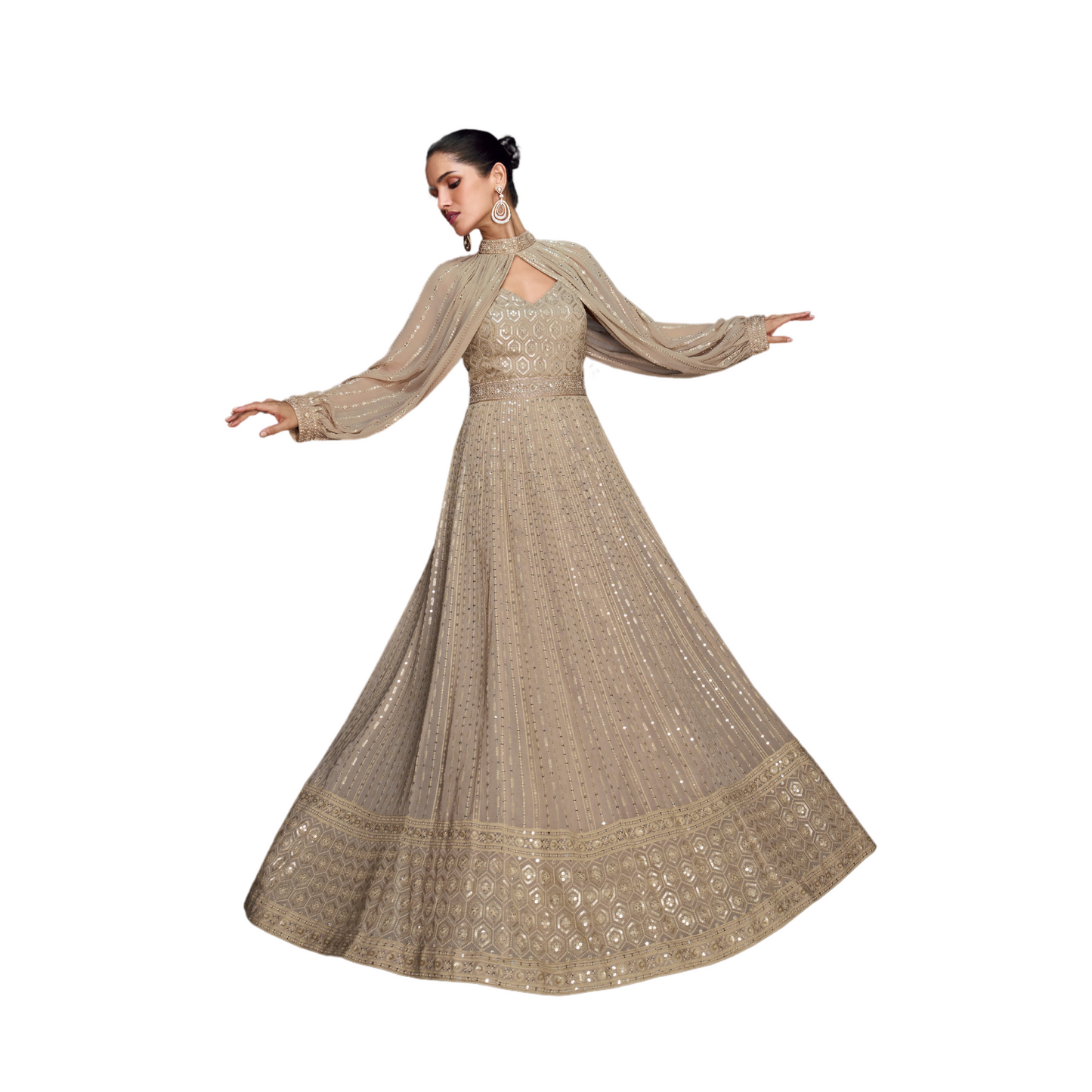 Exquisite Lukhnawi Gown