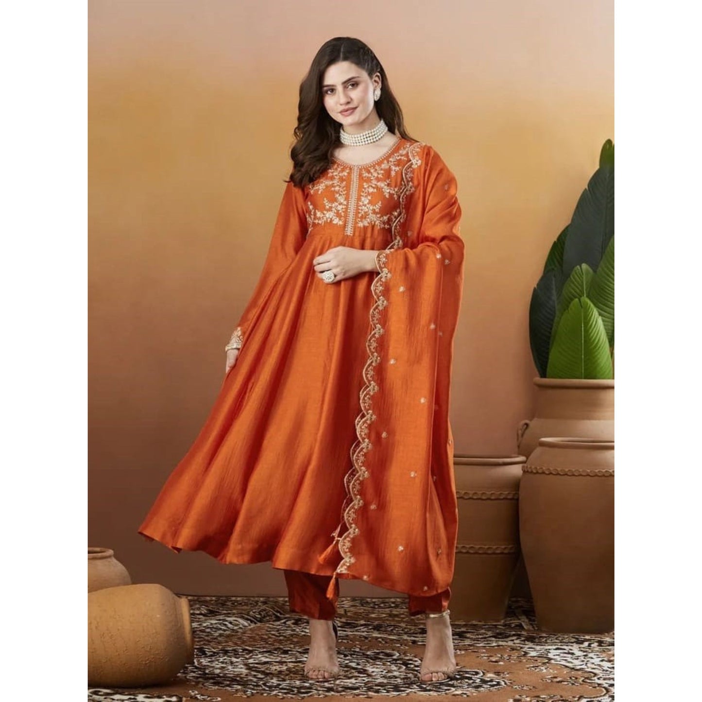Mehr Rust  Regal Zari Embroidered Suit