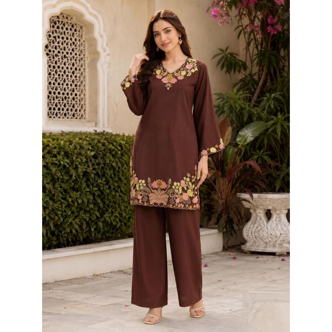 Shabnam Embroidered Rayon Co-Ord Set