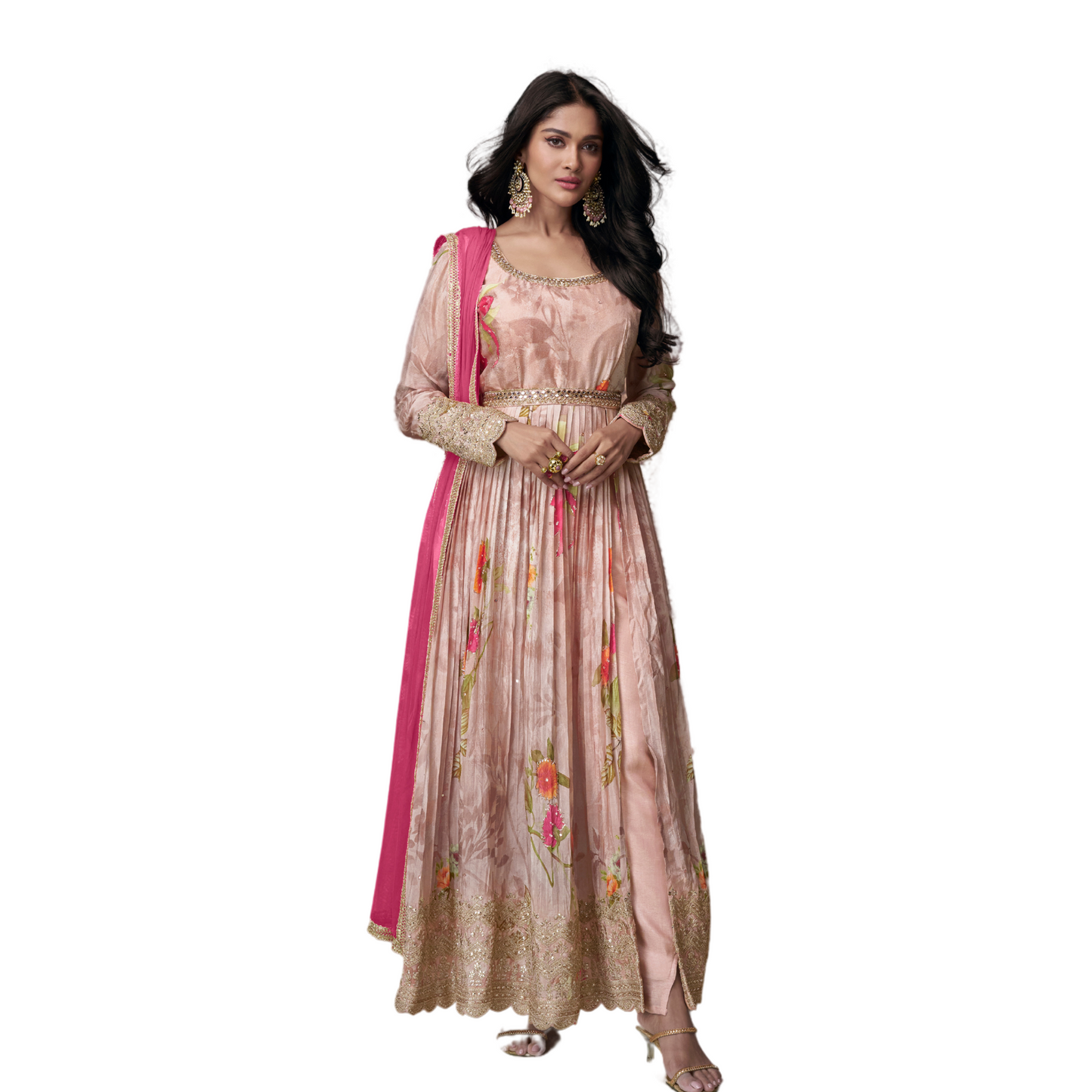 Opulent Georgette Delight Festive Anarkali Gowns