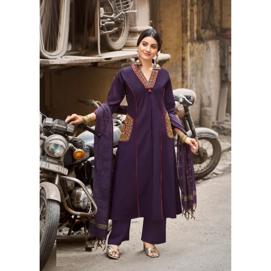 Classic Kurti Pant Dupatta Set