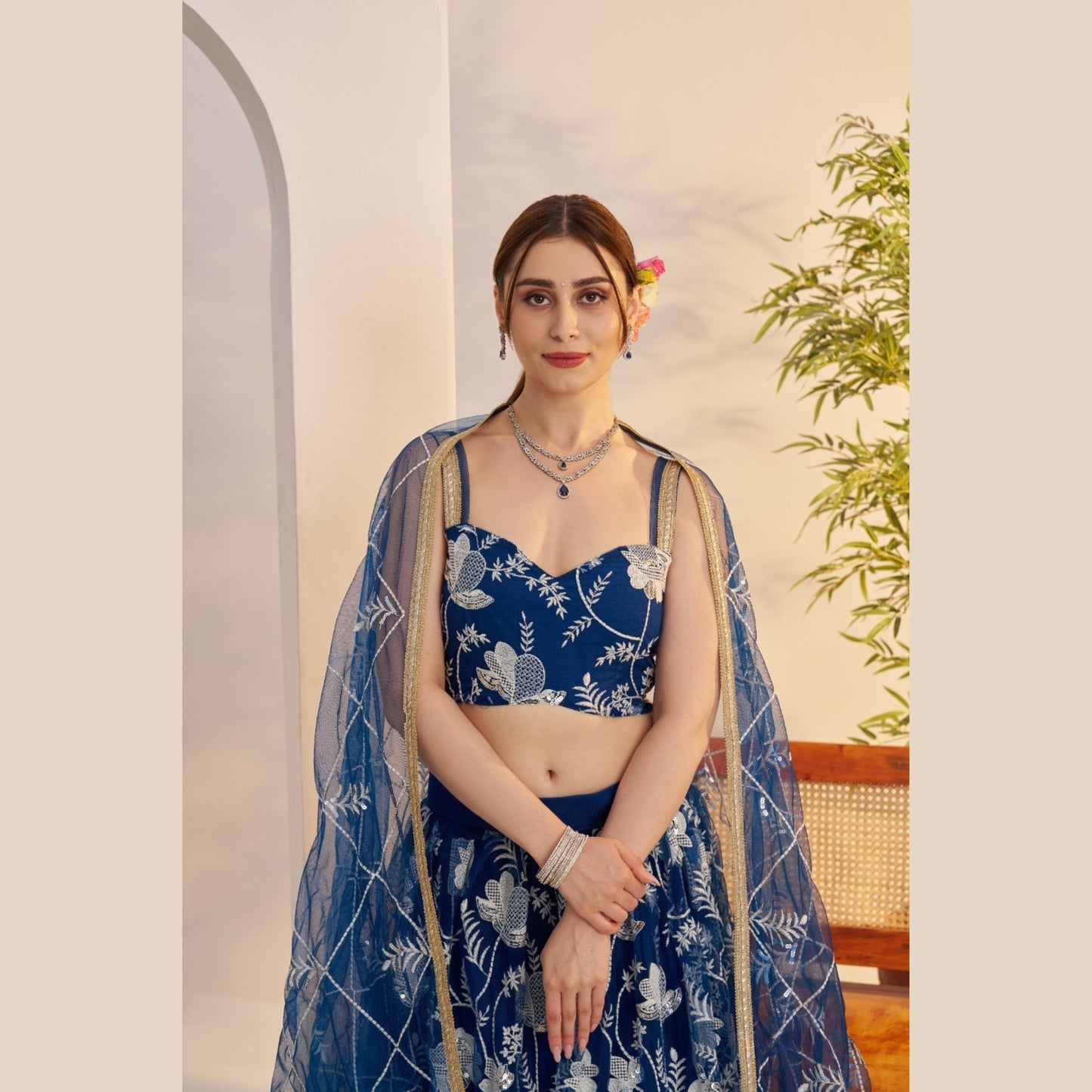 Isfahan Noir Lehenga