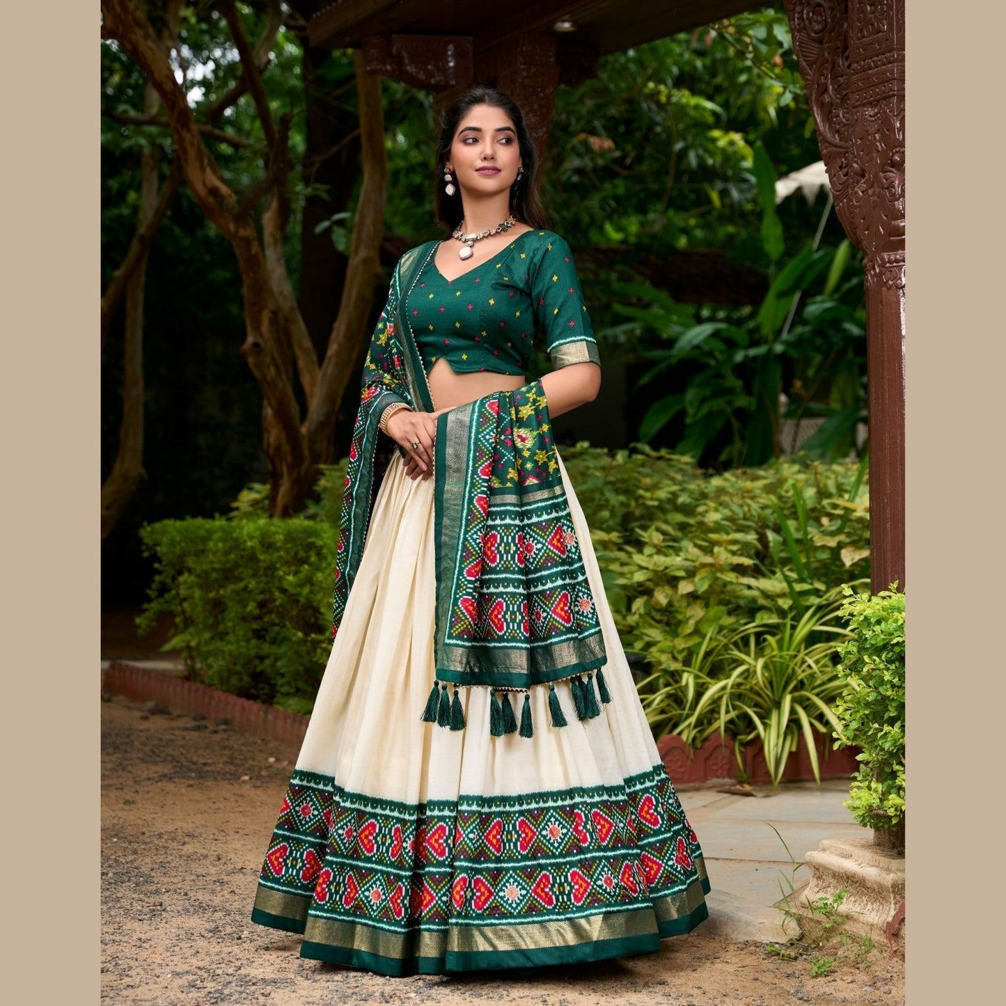 Rajwadi Bandhej Heritage Lehenga