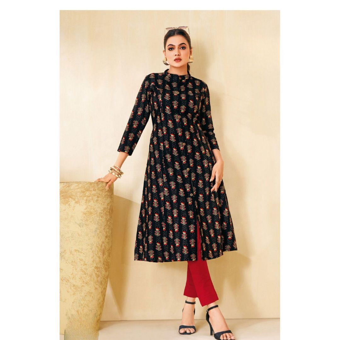 Satrangi Cotton A-Line Flare Kurti