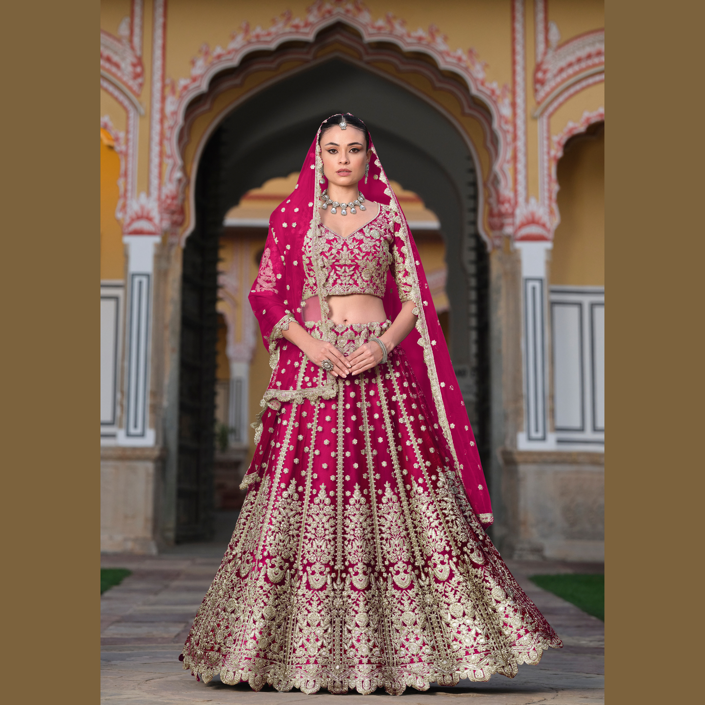 Designer Lahenga Choli Ruby Pink